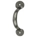 Olde Forge Bean D-Bar Door Pull Handle - Screw Fix - 75mm Centres - Pewter