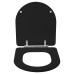 Croydex Iseo Flexi-Fix Soft Close Wooden Toilet Seat - Matt Black