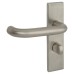 Exel Satin Stainless Steel 19mm Return to Door Bathroom Door Handle - Square - 57mm c/c - LH