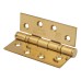 Arrone AR7070 Twin Ball Bearing Butt Fire Door Hinge - 102 x 76 x 3mm - PVD Brass - Pair