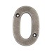 Olde Forge 78mm Screw Fix Door Numeral - 0 - Pewter