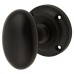 Exel Oval Mortice Door Knob - 57mm Rose Diameter - Matt Black