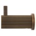 Alexander & Wilks Brunel Diamond Reeded Single Coat Hook - 48 x 25mm - Antique Brass