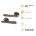 Exel Antique Brass Lines Door Handles on Round Rose - Nova Range 