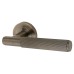 Exel Antique Brass Lines Door Handles on Round Rose - Nova Range 