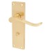 Exel Satin Brass Budget Scroll Bathroom Door Handle - Mia Range - 153 x 42mm