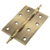 Finial Washered Butt Door Hinge - 100 x 75 x 2mm - Antique Brass - Pair