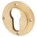 Burlington BUR61 by Frelan Escutcheon with Reeded Rose - 53mm Diameter - Euro - Satin Brass