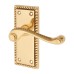 Exel Georgian Latch Door Handle Kit - Short Plate - Polished Brass