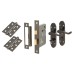 Exel Victorian Summer Bathroom Lock Door Handle Kit - Black Nickel