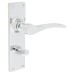 Hampstead Polished Chrome Bathroom Door Handle - Buckingham Range - 152 x 41mm