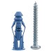 Cobra Triple Grip Universal Plasterboard & Masonry Wall Plug Fixing - 8 x 32mm - Blue - Pack of 125