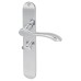Hampstead Polished Chrome Bathroom Door Handle - Long Plate - Altea Range - 240 x 41mm
