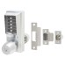 dormakaba Unican 1000-2 1021 Heavy Duty Push Button Code Lock and Latch & Key Override - Sat Chrome