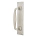 Exel Brewery Offset Door Pull Handle on Plate - Screw Fix - 305 x 63mm - Satin Aluminium