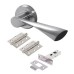 Exel Knightsbridge Latch Door Handle on Rose Kit - Satin/Polished Chrome