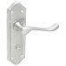 Exel Satin Chrome Scroll Bathroom Door Handle - Ashmead Range - 168 x 46mm