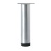Rothley Round Adjustable Cabinet Furniture Leg - 32 x 800mm - Silver Grey