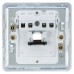 Knightsbridge 20A Screwless Flat Plate Flex Outlet Plate - Matt White