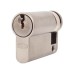 UNION J2X20 Pattern 5 Pin 42mm Euro Single Cylinder - 33 + 9mm - Satin Chrome - Keyed to Differ
