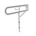 Fitzroy of London Hinged Support Grab Rail With Leg - 800 x 200mm - White
