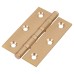 Performance Washered Butt Door Hinge - 76 x 51 x 2.5mm - Satin Brass - Pair