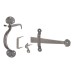Olde Forge Medium Bean Thumb Latch Set - 45mm Door Thickness - Pewter