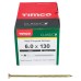 TIMCO Classic Pozi Countersunk Wood Screws - 6.0 x 130mm - Yellow Zinc - Pack of 100