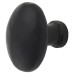 Olde Forge Solid Oval Cabinet Knob - 35 x 30mm - Black Iron