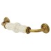 Hampstead 24mm Porcelain Crackle D-Bar Cabinet Pull Handle - 128mm Centres - Antique Brass