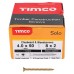 TIMCO Solo Chippy Pozi Countersunk Wood Screws - 4.0 x 50mm - Yellow Zinc - Pack of 200