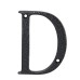 76mm Screw Fix Door Letter - D - Antique Black Iron