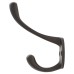 Alexander & Wilks Victorian Single Hat & Coat Hook - 80 x 35mm - Dark Bronze