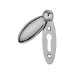 Exel Teardrop Covered Escutcheon - 59 x 20mm - Keyhole - Polished Chrome
