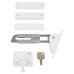 Surface Mounted uPVC/Timber Window Restrictor - 100 x 85mm - Right Hand - White