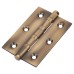 Performance Washered Butt Door Hinge - 75 x 50 x 2.5mm - Antique Brass - Pair