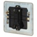 Knightsbridge 10AX 1 Gang 2 Way Screwless Flat Plate Toggle Light Switch - Brushed Chrome