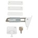 Surface Mounted uPVC/Timber Window Restrictor - 100 x 85mm - Left Hand - White