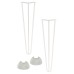Exel Hairpin Leg - 3 Pin - 500mm Height - White - Pair