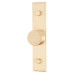 Frelan Hoxton Sturt Cabinet Knob on Rushton Backplate - 30mm Diameter - Satin Brass