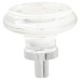 Exel Round Glass Cabinet Knob - 35mm Diameter - Polished Chrome