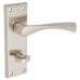 Serozzetta by Carlisle Brass Satin Nickel Bathroom Door Handle - Venti Range - 150 x 50mm