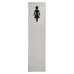 Exel Finger Plate - Ladies Toilet Door Sign - 300 x 75mm - Satin Stainless Steel
