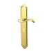 Heritage Brass by M Marcus Polished Brass Keyhole Lock Door Handle - Long Plate - Lara Range - 247 x 48mm