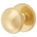 Exel Round Centre Door Knob - 80mm Rose Diameter - Polished Brass
