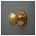 Exel Round Centre Door Knob - 80mm Rose Diameter - Polished Brass