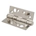 Security Ball Bearing Butt Door Hinge - 102 x 76 x 3mm - Polished Stainless Steel - Pair