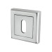 Exel Square Escutcheon - 52 x 52mm - Keyhole - Polished Chrome