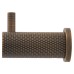 Alexander & Wilks Brunel Diamond Knurled Single Coat Hook - 48 x 25mm - Antique Brass