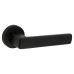 Exel Matt Black Door Handles on Round Rose - Zara Range 